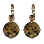 Mariana Earrings Stunning Cheetah Rhinestone & Lt Smoked Topaz Austrian Crystals Euploea Core My Butterfly Coll. - Image 2