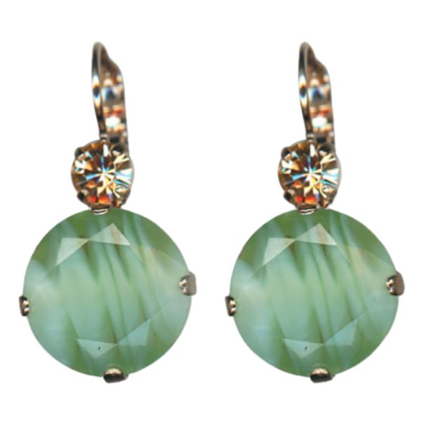 Mariana Earrings Fab Mint Green & Golden Shadow Austrian Crystals Boloria Dia My Butterfly Coll.