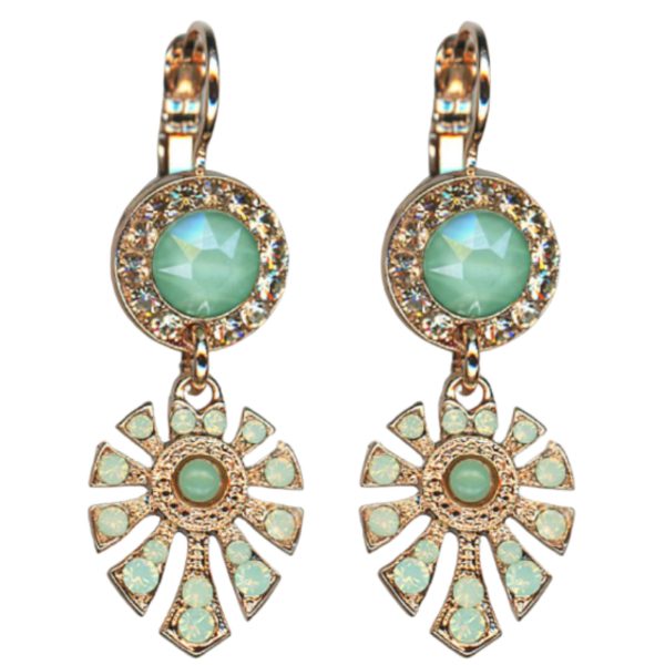 Mariana Earrings Boho Gypsy Chrysolite Opal & Golden Shadow Austrian Crystals Boloria Dia My Butterfly Coll.