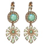 Mariana Earrings Boho Gypsy Chrysolite Opal & Golden Shadow Austrian Crystals Boloria Dia My Butterfly Coll. - Image 3