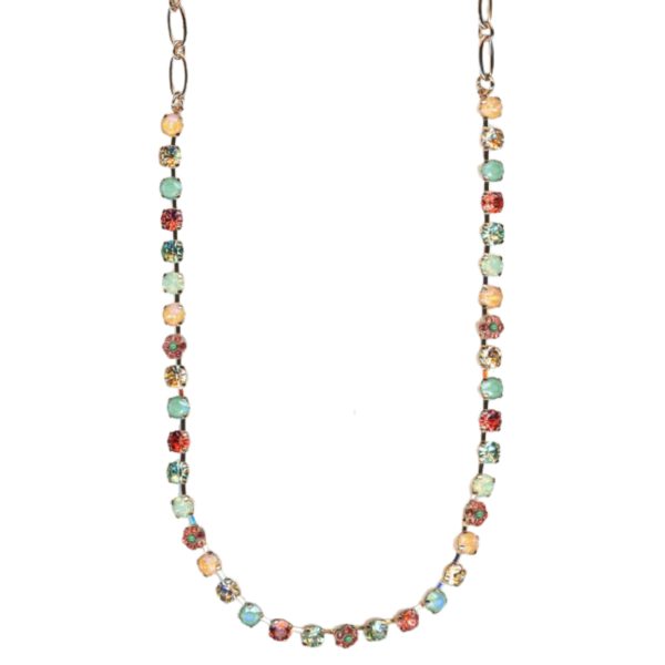 Mariana Necklace Adorable Greens, Padparadscha, Orange Opal, Golden Shadow & Moonlight Austrian Crystals Boloria Dia My Butterfly Coll.