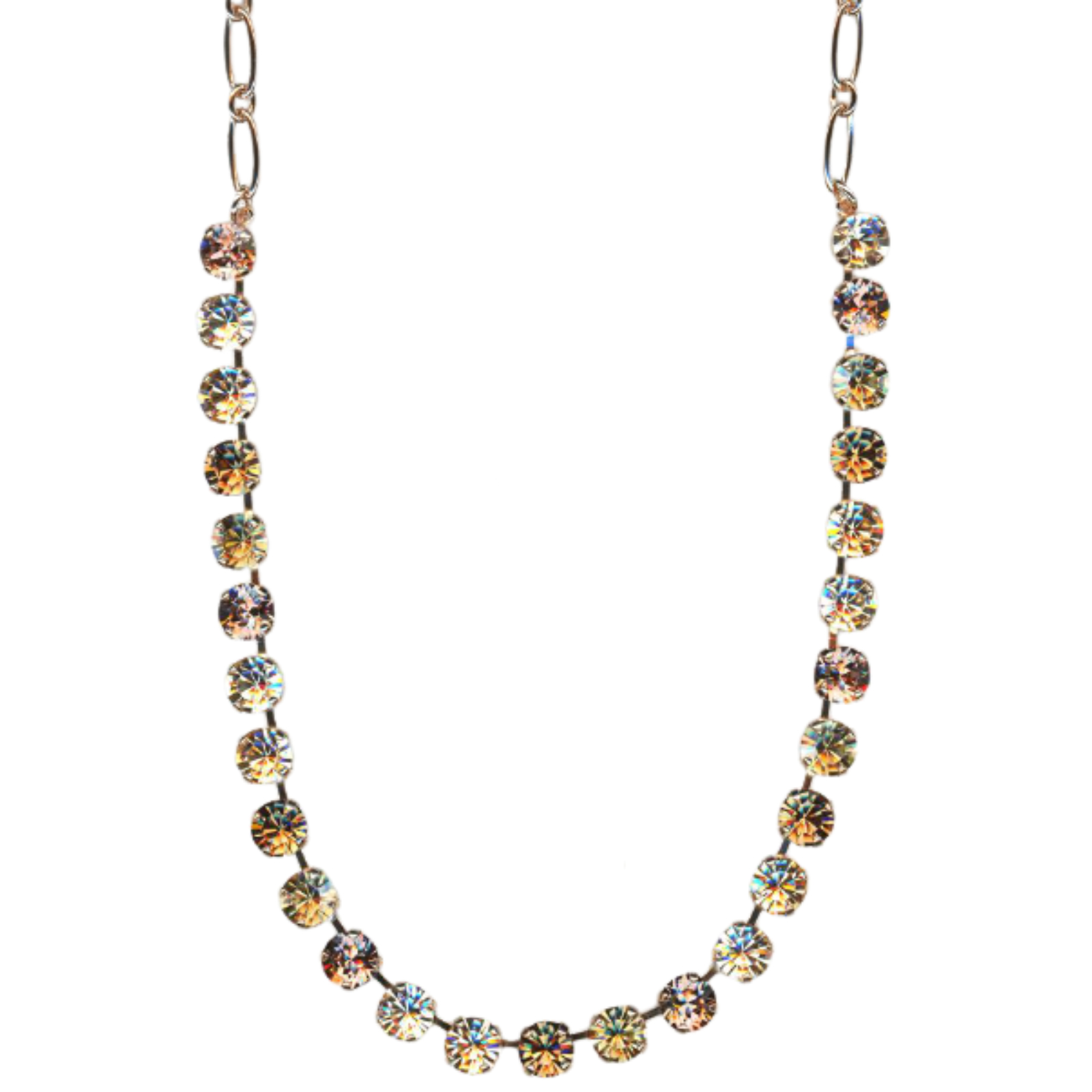 N-3252-1119-RG(1) Necklace By Mariana Woman Shimmering Golden Shadow and Topaz Swarovski Crystals - Image 1