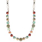 Mariana Necklace Elegant in Greens, Padparadscha, Orange Opal, Moonlight & Golden Shadow Austrian Crystals Boloria Dia My Butterfly Coll. - Image 2