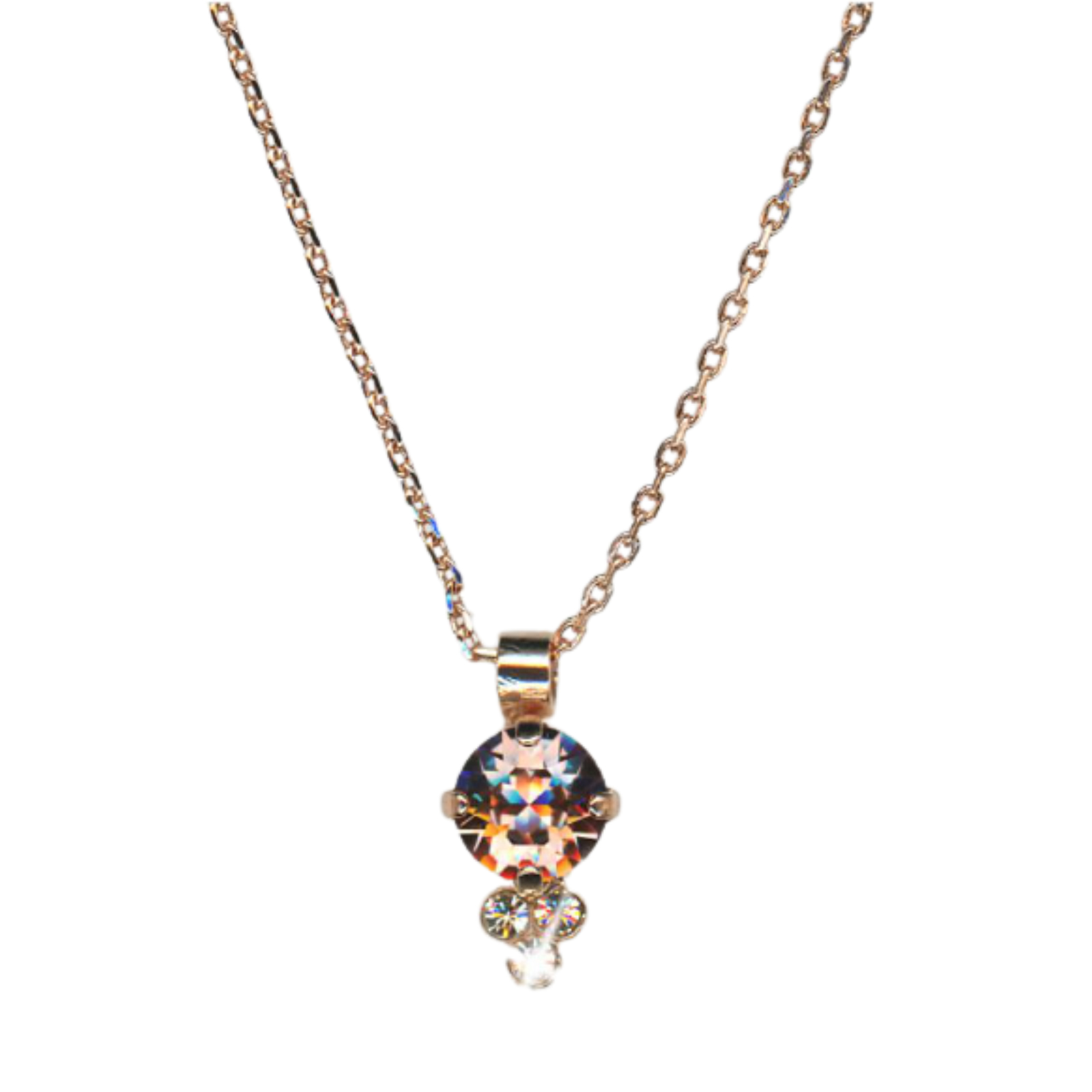 N-5010-1-1119-RG(1) Mariana Necklace Pendant Adorable Lt Smoked Topaz & Golden Shadow Austrian Crystals Euploea Core My Butterfly Coll. - Image 1