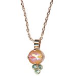 Necklace Pendant By Mariana Woman Classy Orange Opal Swarovski Crystals