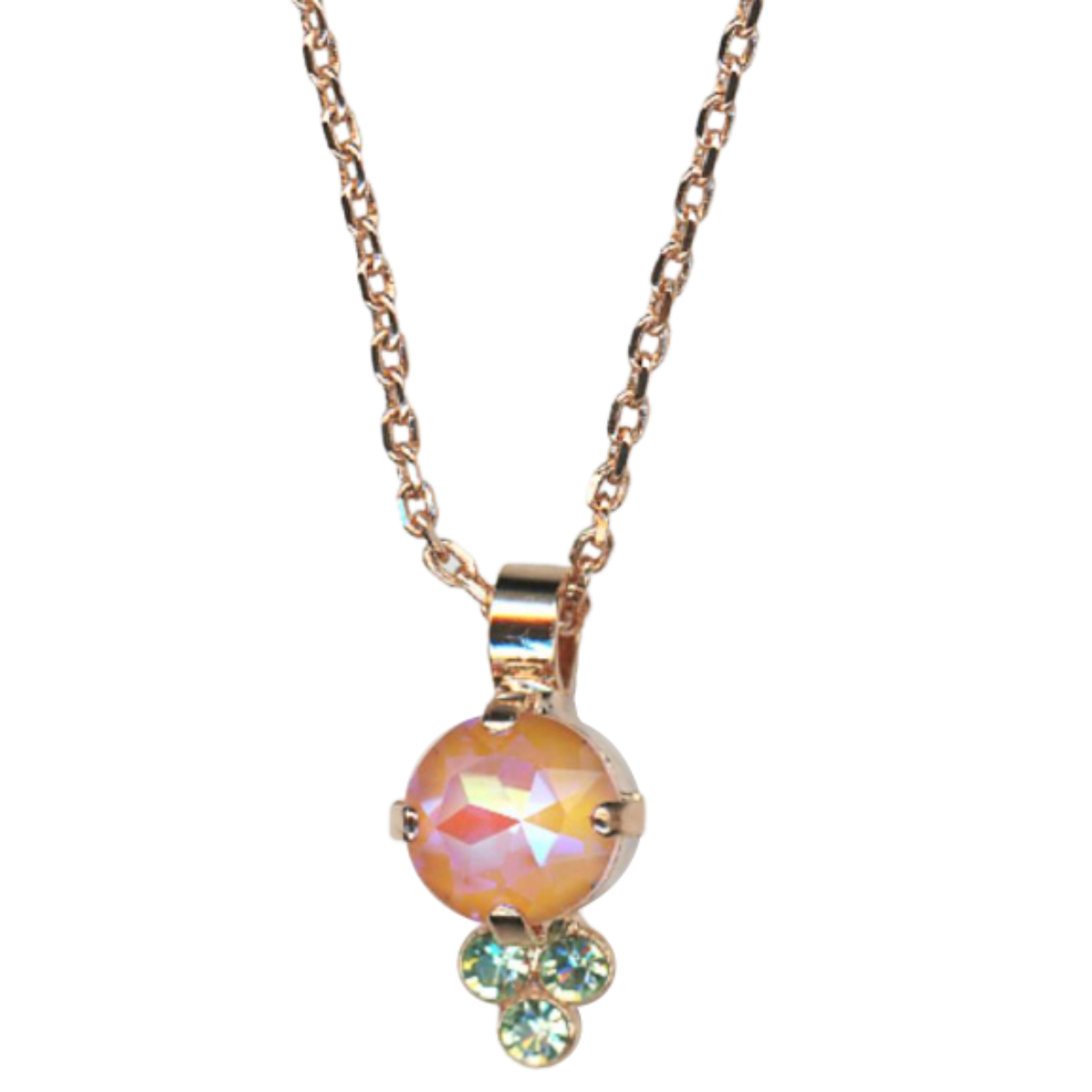 N-5010-1-1120-RG(1) Necklace Pendant By Mariana Woman Classy Orange Opal Swarovski Crystals - Image 1