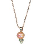 Necklace Pendant By Mariana Woman Classy Orange Opal Swarovski Crystals - Image 3