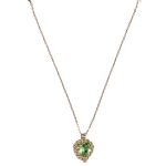 Mariana Necklace Pendant Heart Clustered Chrysolite & Golden Shadow Austrian Crystals Boloria Dia My Butterfly Coll. - Image 3