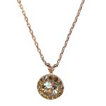 Mariana Necklace Pendant Moonlight & Golden Shadow Austrian Crystals Euploea Core My Butterfly Coll.