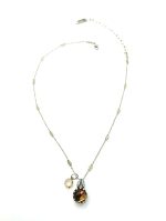 Mariana Pendant Colorado Topaz, Sand Opal & Sapphire Austrian Crystals Rhapsode Odyssey Coll. - Image 2