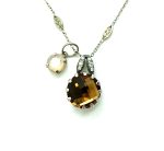 Mariana Pendant Colorado Topaz, Sand Opal & Sapphire Austrian Crystals Rhapsode Odyssey Coll.