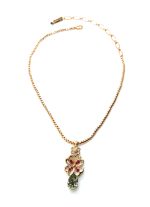 Necklace Pendant By Mariana Woman Ruby and Black Diamond Swarovski Crystals-RG - Image 2