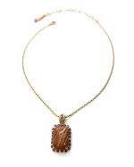 Necklace Pendant By Mariana Woman Beautiful Cyclamen Opal Swarovski Crystals - Image 3