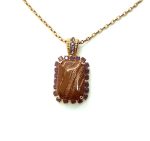 Necklace Pendant By Mariana Woman Beautiful Cyclamen Opal Swarovski Crystals