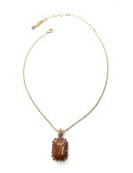 Necklace Pendant By Mariana Woman Beautiful Cyclamen Opal Swarovski Crystals - Image 2
