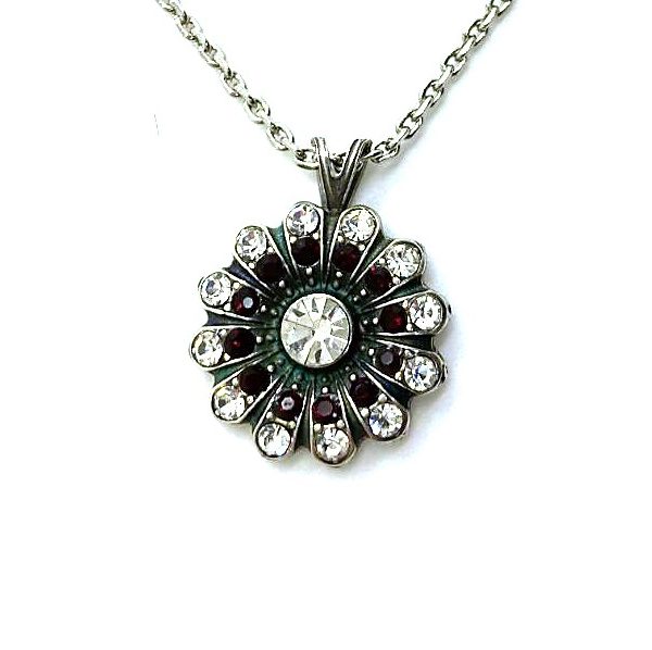 Mariana Necklace Pendant Gorgeous Clear and Siam Austrian Crystals My Treasures Coll.