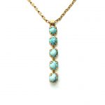 Necklace Pendant By Mariana Woman Lovely Multi Tier Howlite Chinese Turquoise Minerals - RG