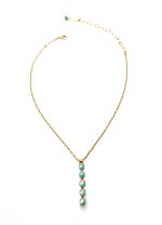 Necklace Pendant By Mariana Woman Lovely Multi Tier Howlite Chinese Turquoise Minerals - RG - Image 2