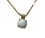 Mariana Necklace Pendant Faceted Jade White Mineral My Treasures Coll.