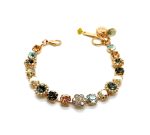 Bracelet By Mariana Tea Time Coll. Azure, Black Diamond, Smoked Topaz, Cream Pearl Swarovski Crystals