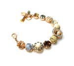 Bracelet By Mariana Tea Time Coll. Riverstone Mineral and Azure and Topaz Swarovski Crystals - Image 3