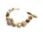 Bracelet By Mariana Tea Time Coll. Riverstone Mineral and Azure and Topaz Swarovski Crystals - Image 2
