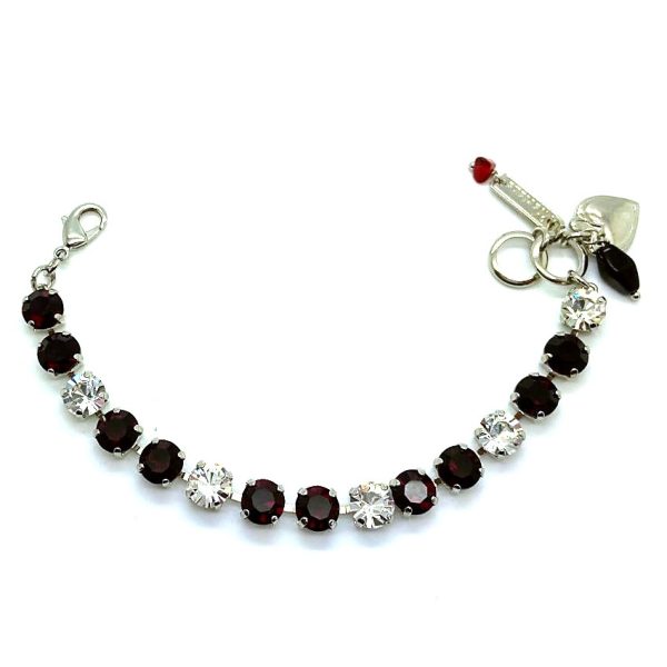 Mariana Bracelet Sophisticated Clear & Garnet Austrian Crystals My Treasures Coll.