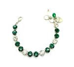 Bracelet By Mariana Woman Simply Elegant Emerald and Clear Swarovski Crystals - Image 3