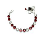 Bracelet By Mariana Woman Stunning Ruby and Clear Swarovski Crystals - Image 3