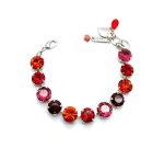 Mariana Bracelet Lovely Hyacinth, Lt Siam, Fuchsia & Siam Austrian Crystals Hibiscus Tea Time Coll. - Image 3