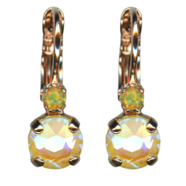 Mariana Earrings Dainty Yellow Synthetic Opal & Sun Kissed Sunshine Austrian Crystals Catopsilia Pomona My Butterfly Coll.