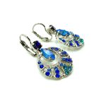 Mariana Earrings Boho Gypsy in Blues Austrian Crystals Sleepytime Tea Time Coll. - Image 3