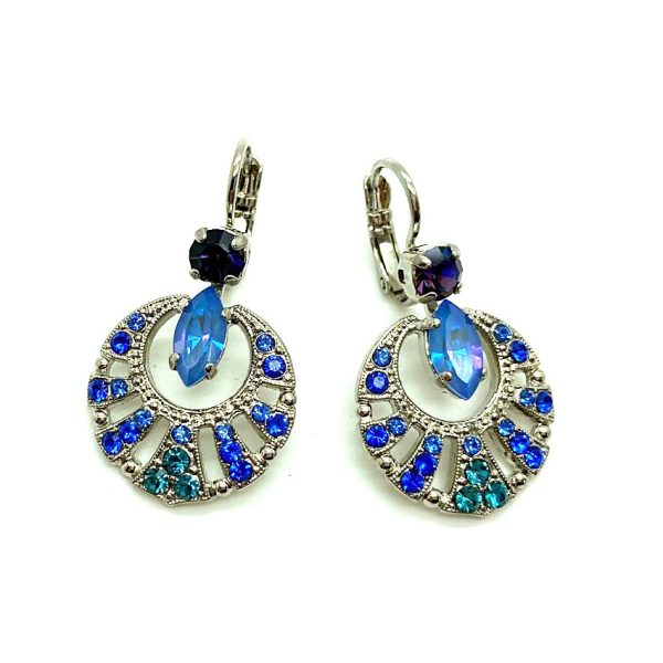 Mariana Earrings Boho Gypsy in Blues Austrian Crystals Sleepytime Tea Time Coll.