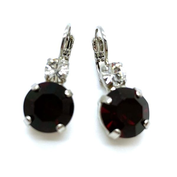 Mariana Earrings Soulful Garnet & Clear Austrian Crystals My Treasures Coll.