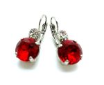 Mariana Earrings Faceted Ruby & Clear Austrian Crystals My Treasures Coll.