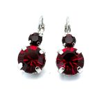 Earrings By Mariana Woman Classy Garnet Swarovski Crystals - Image 2