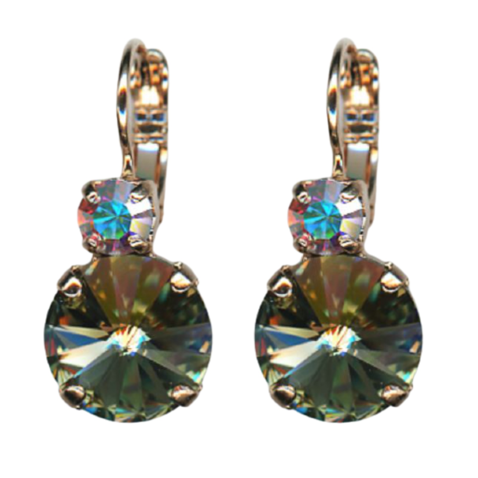 E-1037R-1121-RG6(1) Mariana Earrings Simply Elegant Black Diamond & AB Austrian Crystals Catopsilia Pomona My Butterfly Coll. - Image 1