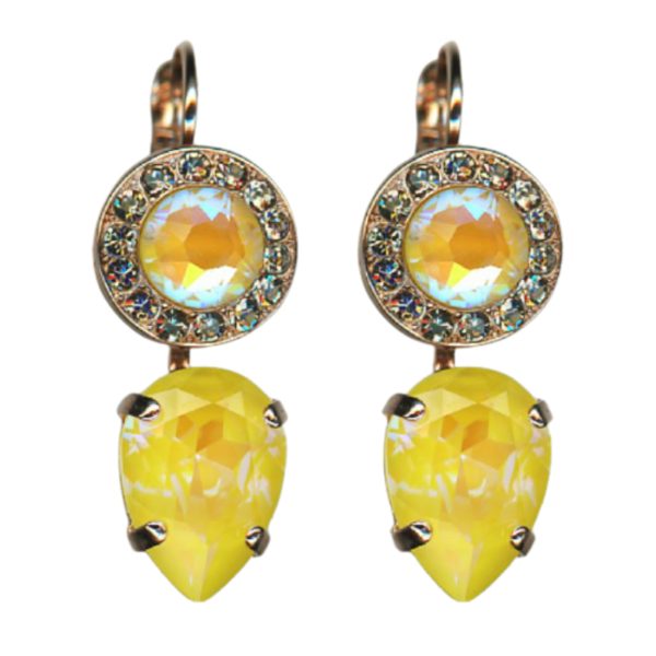 Mariana Earrings Luscious Sun Kissed Sunshine & Tabac Austrian Crystals Catopsilia Pomona My Butterfly Coll.