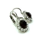 Mariana Earrings Exquisite Garnet & Clear Austrian Crystals My Treasures Coll. - Image 3