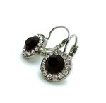 Mariana Earrings Exquisite Garnet & Clear Austrian Crystals My Treasures Coll. - Image 2