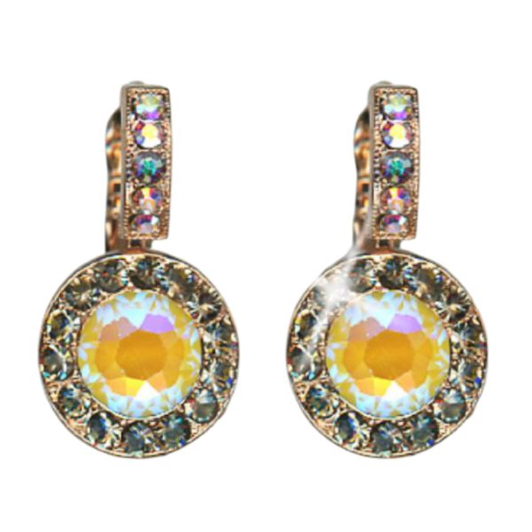 Mariana Earrings Shimmering AB, Blk Dia & Sun Kissed Sunshine Austrian Crystals Catopsilia Pomona My Butterfly Coll.