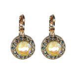 Mariana Earrings Alluring Black Diamond & Sun Kissed Sunshine Austrian Crystals Catopsilia Pomona My Butterfly Coll.