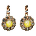 Earrings By Mariana My Butterfly Coll. Dainty Floral Sun Kissed Sunshine and Silver Night Swarovski Crystals