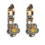 Mariana Earrings Dainty Floral Silver Night & Yellow Synthetic Opal Austrian Crystals Catopsilia Pomona My Butterfly Coll. - Image 2