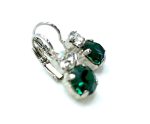 Mariana Earrings Precious Emerald & Clear Austrian Crystals My Treasures Coll. - Image 3