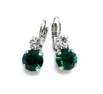 Mariana Earrings Precious Emerald & Clear Austrian Crystals My Treasures Coll.