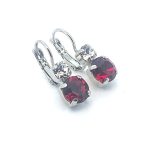 Earrings By Mariana My Treasures Coll. Alluring Ruby & Clear Swarovski Crystals - Image 3