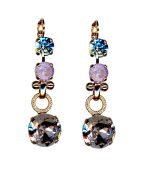 Mariana Earrings Tanzanite, Rose & Chrysolite Opal Austrian Crystals My Butterfly Coll.