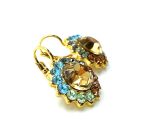 Earrings By Mariana East Meets West Coll. Floral in Multicolor Swarovski Crystals - Image 3