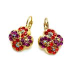 Mariana Earrings Exquisite Purple, Orange & Pink Austrian Crystals Lady Marmalade Songbook Coll.
